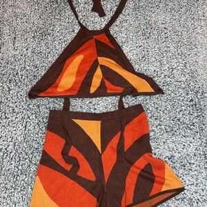 MadRag Retro Print Knit Two-Piece Set - Size Large